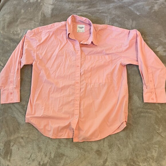 Abercrombie & Fitch Other - Pink Abercrombie Fitch Shirt Men's Button Up Cotton Dress Shirt Oversized